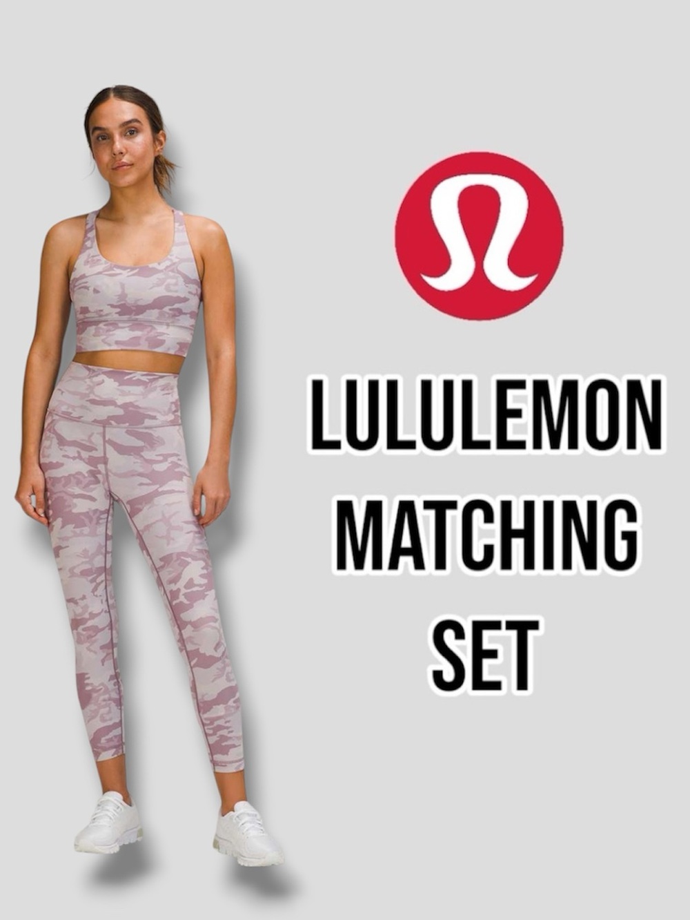 Lululemon Matching Set in Incognito Camo Jacquard Iced Iris Violet Verbana Sz 4